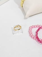 طقم إكسسوارات بناتي فاخر باللون الذهبي والوردي