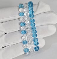 3 أساور شفاف وازرق