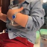 ساعة يد للأطفال فضي ميناء ازرق