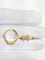 خاتم بنات مطلي بالذهب مميز وأنيق