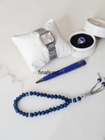 طقم إكسسوارات فاخر باللون الأزرق الملكي – ساعة، نظ...