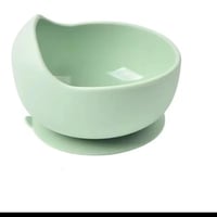 صحن أطفال سيليكون مع ملقعه