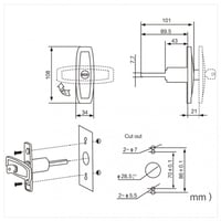 قفل صندوق حديد + شد سيارات الرحلات ضغاط