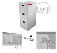 قفل خزنه ملفات حديد 20 ملي 180 درجة