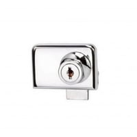 قفل باب او طاولة زجاج مستطيل لون كروم