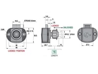 مزلاج ضغط بلاستيك
