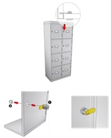 قفل اثاث لسان وجه دائري صاموله