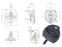 قفل صندوق حديد + شد سيارات الرحلات