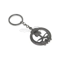 ميداليه مفاتيح سيفين و نخله لون فضي