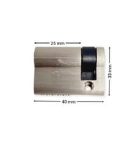 قلب نص 40 ملي - لون فضي