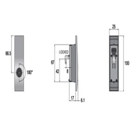 قفل دولاب حديد سحاب