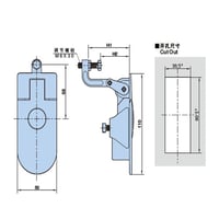 قفل صندوق حديد + غطاء حوض سياره B06007