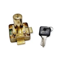 قفل اثاث مربع وسط لسانين لون ذهبي