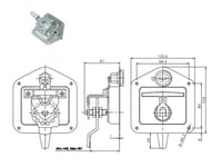 قفل صندوق حديد - لون فضي 06005