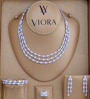 طقم زركون تصميم ألماس