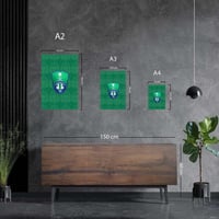 لوحة معدنية شعار نادي الاهلي السعودي