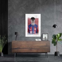 لوحة معدنية | بوستر لامين يامال جناح برشلونة الطائ...