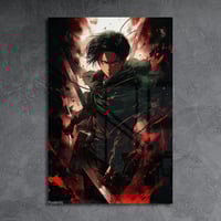 لوحة معدنية | بوستر ليفاي اكرمان انمي هجوم العمالق...