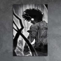 لوحة معدنية | بوستر موب من أنمي موب سايكو 100 بخلف...