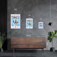 لوحة معدنية | بوستر ليونيل ميسي بطل كأس العالم مع...