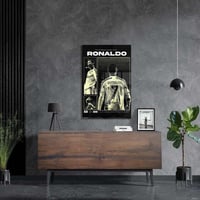 لوحة معدنية | بوستر رونالدو: تصميم جرانج بالأصفر و...