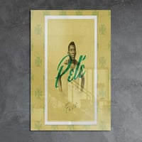 لوحة معدنية | بوستر أسطورة كرة القدم بيليه بتصميم...