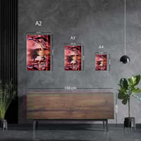 لوحة معدنية | بوستر زورو بخلفية سماء حمراء