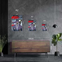 لوحة معدنية | بوستر قتال أوبيتو وكاكاشي من أنمي نا...