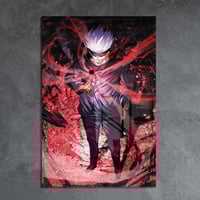 لوحة معدنية | بوستر مميز لـ غوجو ساتورو من أنمي جو...