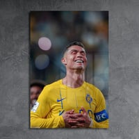 لوحة معدنية كريستيانو رونالدو - فرحة الانتصار مع ا...