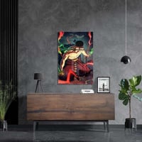 لوحة معدنية | بوستر زورو خلفية لهب أحمر