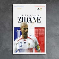لوحة معدنية | بوستر زين الدين زيدان "زيزو" أسطورة...