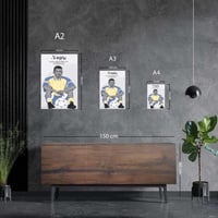 لوحة معدنية مميزه اسطورة نادي النصر ماجد عبدلله