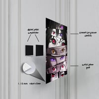 لوحة معدنية | بوستر عيون شخصيات انمي ناروتو : مخطط...