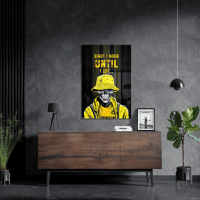 لوحة معدنية بوستر تصميم هيكل عظمي لنادي الاتحاد