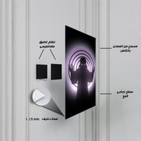 لوحة معدنية | بوستر باين من أنمي ناروتو بخلفية عين...