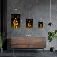 لوحة معدنية يد بنزيما الذهبية - رمز العزيمة - نادي...