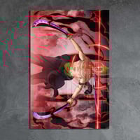 لوحة معدنية | بوستر زورو بخلفية سماء حمراء