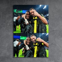 لوحة معدنية كريم بنزيما وموسى ديابي