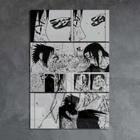 لوحة معدنية | بوستر مانغا لحظة مؤثرة بين إيتاشي وس...