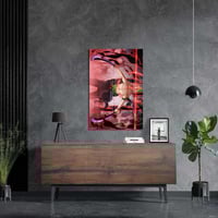 لوحة معدنية | بوستر زورو بخلفية سماء حمراء