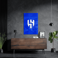 بوستر معدني لنادي الموج الازرق الهلال السعودي