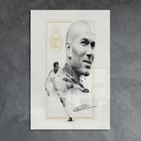 لوحة معدنية | بوستر زين الدين زيدان أسطورة ريال مد...