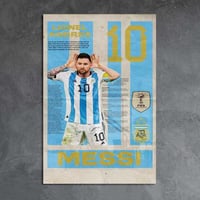 لوحة معدنية | بوستر ليونيل أندريس ميسي بتصميم صحيف...