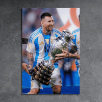 لوحة معدنية ليونيل ميسي - لحظة الفوز بكأس كوبا أمر...