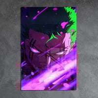 لوحة معدنية | بوستر مقرب لرورونوا زورو بأشعة بنفسج...