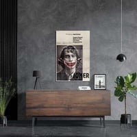 لوحة معدنية | بوستر الجوكر: نصف وجه آرثر وابتسامة...