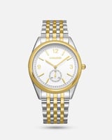 ساعة النخبة الرجالية ستيل بلونين أبيض