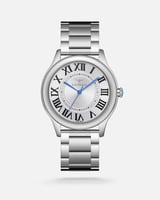 ساعة ثِقة الرجالية ستيل بلون فضي