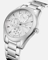 ساعة كورنقرايف الرجالية الفاخرة باللون الفضي